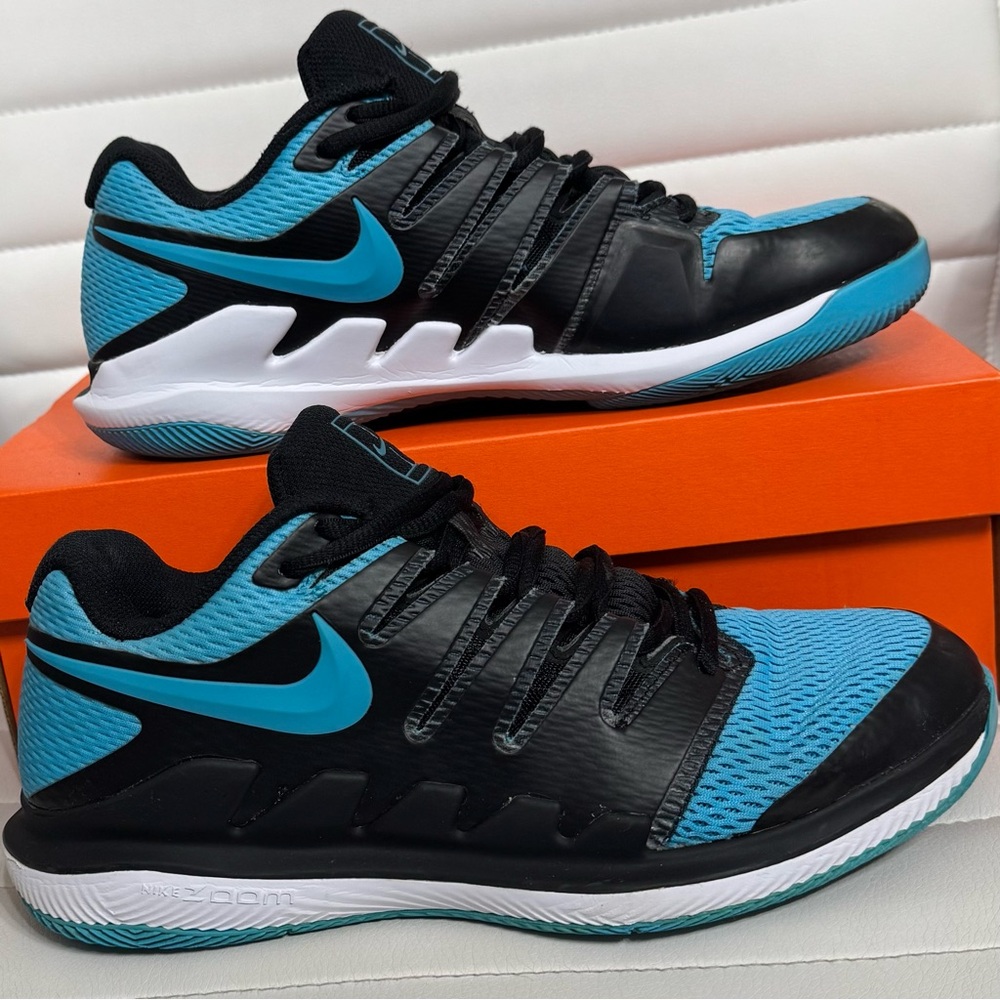 Air Zoom Vapor X Tennis Shoes - Black/Gamma Blue - Men’s 8 - AA8030-003 (Clean!) - Picture 15 of 16